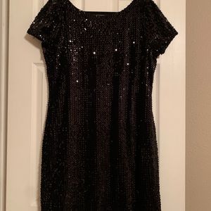 WHBM Black Sequin Dress